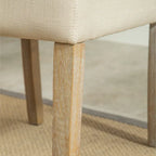 Chaises de salle à manger modernes avec dossier capitonné, assise rembourrée et pieds en bois massif