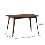 Ensemble table à manger et 4 chaises, Meubles de cuisine en bois avec table rectangulaire et 4 chaises rembourrées