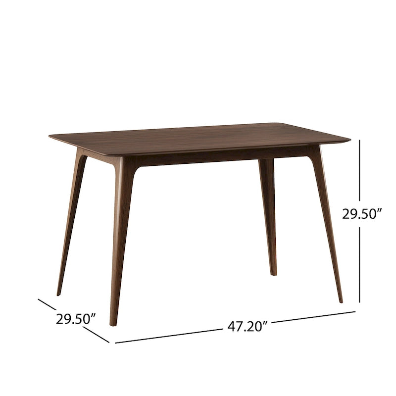 Ensemble table à manger et 4 chaises, Meubles de cuisine en bois avec table rectangulaire et 4 chaises rembourrées