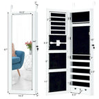 Armoire à bijoux murale avec miroir et lumières LED