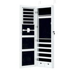 Armoire à bijoux murale avec miroir et lumières LED