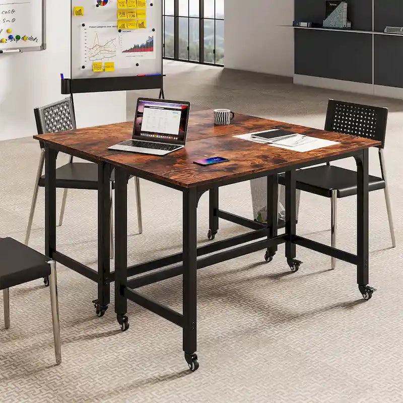 1/2/4 PCS Bureau informatique roulant Cadre métallique Table PC portable