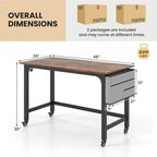 1/2/4 PCS Bureau informatique roulant Cadre métallique Table PC portable