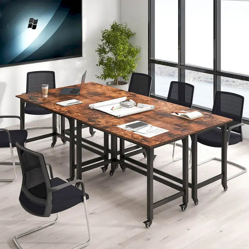 1/2/4 PCS Bureau informatique roulant Cadre métallique Table PC portable