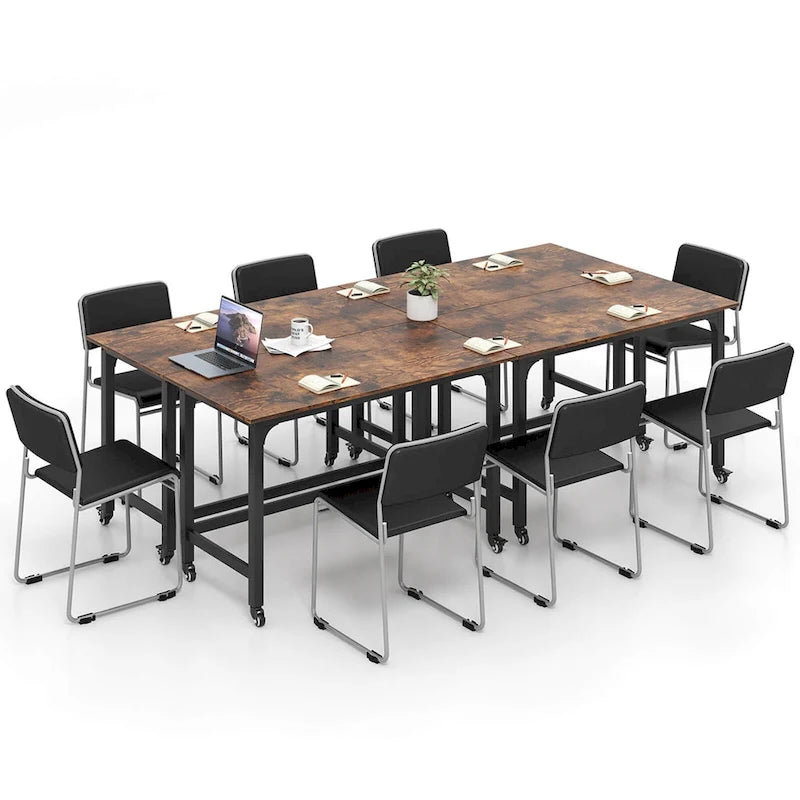 1/2/4 PCS Bureau informatique roulant Cadre métallique Table PC portable