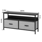 Meuble TV et Commode Multifonction pour Chambre à Coucher avec 2 Tiroirs - 106,7 cm