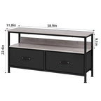 Meuble TV et Commode Multifonction pour Chambre à Coucher avec 2 Tiroirs - 106,7 cm