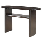 Console élégante et minimaliste avec bords arrondis et étagère robuste pour entrée