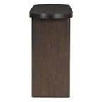 Console élégante et minimaliste avec bords arrondis et étagère robuste pour entrée
