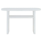 Console élégante et minimaliste avec bords arrondis et étagère robuste pour entrée