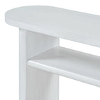 Console élégante et minimaliste avec bords arrondis et étagère robuste pour entrée