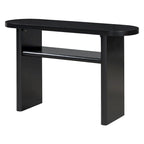 Console élégante et minimaliste avec bords arrondis et étagère robuste pour entrée