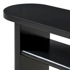 Console élégante et minimaliste avec bords arrondis et étagère robuste pour entrée
