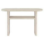 Console élégante et minimaliste avec bords arrondis et étagère robuste pour entrée