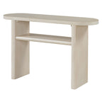 Console élégante et minimaliste avec bords arrondis et étagère robuste pour entrée