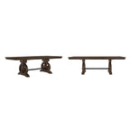 Table à manger extensible en bois - Marron