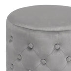 Pouf rond capitonné