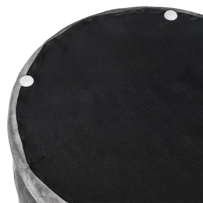 Pouf rond capitonné