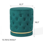 Pouf rond capitonné