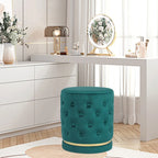 Pouf rond capitonné