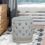 Pouf rond capitonné
