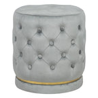 Pouf rond capitonné
