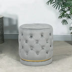 Pouf rond capitonné