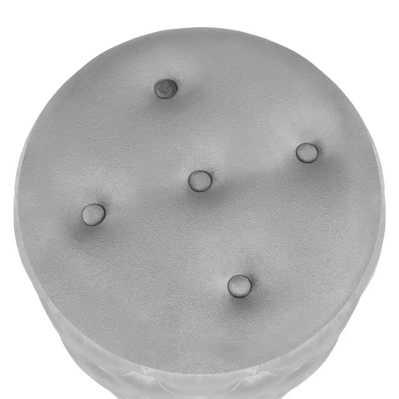 Pouf rond capitonné