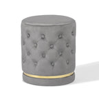 Pouf rond capitonné
