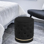 Pouf rond capitonné