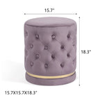 Pouf rond capitonné