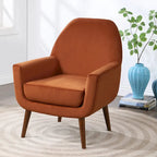 Fauteuil en velours du milieu du siècle