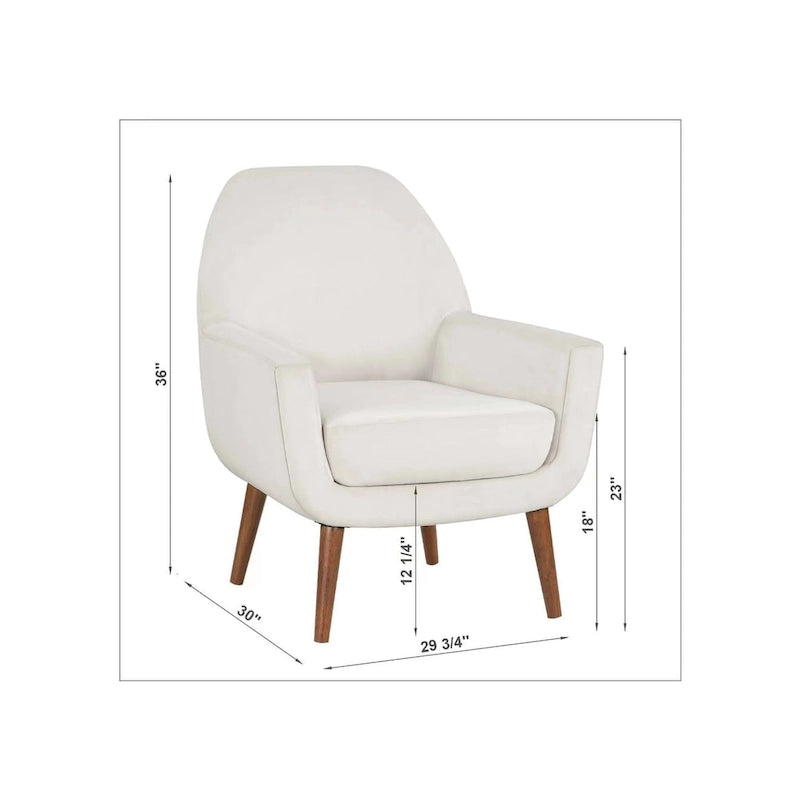 Fauteuil en velours du milieu du siècle