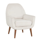 Fauteuil en velours du milieu du siècle