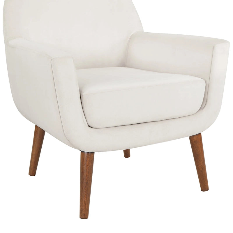 Fauteuil en velours du milieu du siècle