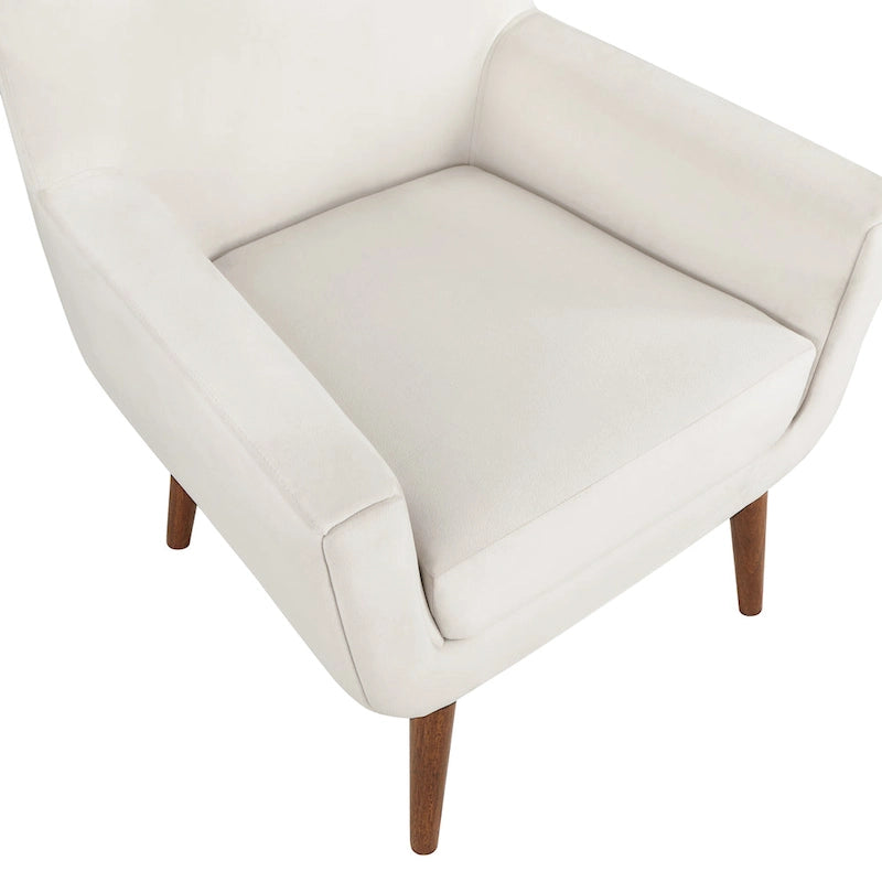 Fauteuil en velours du milieu du siècle