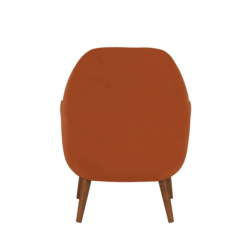 Fauteuil en velours du milieu du siècle