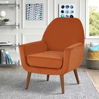 Fauteuil en velours du milieu du siècle