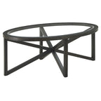 Table basse moderne et simple en verre, table basse en verre trempé