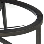 Table basse moderne et simple en verre, table basse en verre trempé