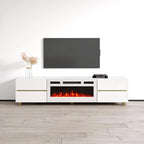 Meuble TV avec cheminée