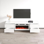 Meuble TV avec cheminée