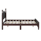 Lit Plateforme en Bois Queen/Full avec 2 Tables de Chevet