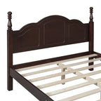 Lit Plateforme en Bois Queen/Full avec 2 Tables de Chevet
