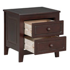 Lit Plateforme en Bois Queen/Full avec 2 Tables de Chevet