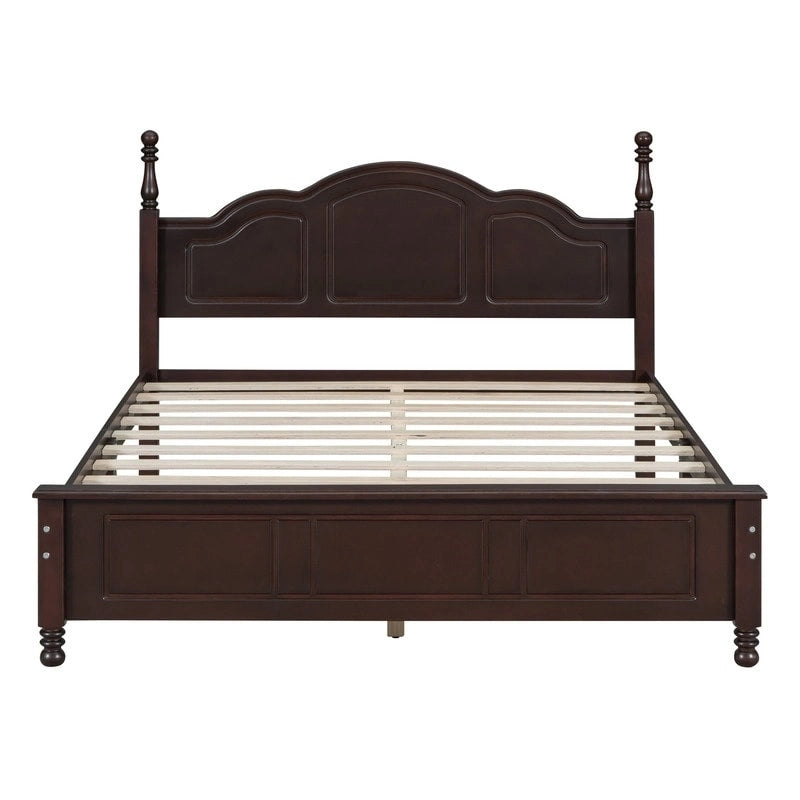 Lit Plateforme en Bois Queen/Full avec 2 Tables de Chevet