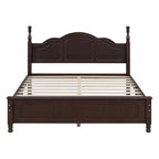 Lit Plateforme en Bois Queen/Full avec 2 Tables de Chevet