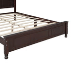 Lit Plateforme en Bois Queen/Full avec 2 Tables de Chevet