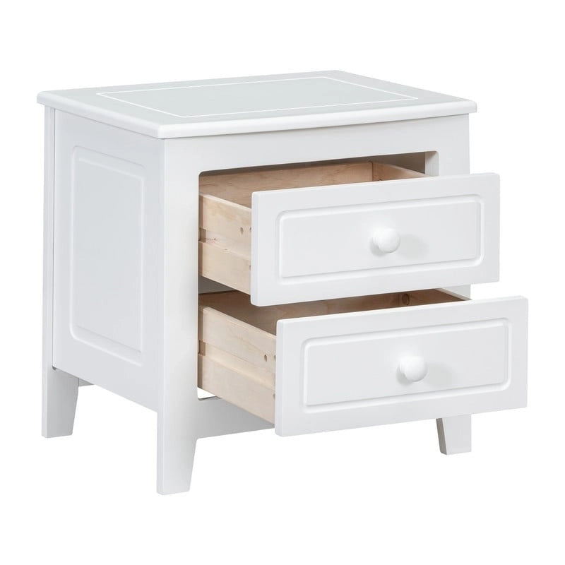 Lit Plateforme en Bois Queen/Full avec 2 Tables de Chevet