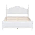 Lit Plateforme en Bois Queen/Full avec 2 Tables de Chevet